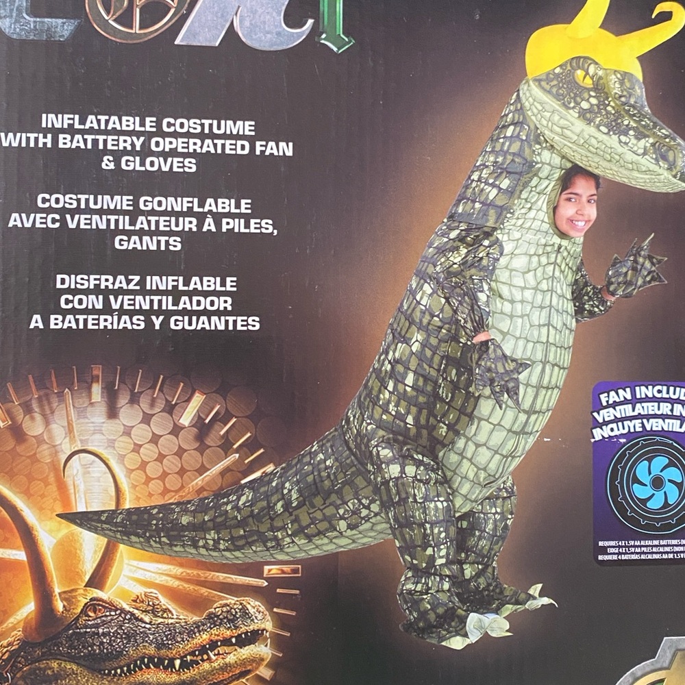 Alligator Costume Kids Halloween Alligator Loki - Picture 3 of 4